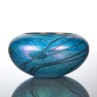 Lot 132 - GLASFORM STUDIO GLASS IRRIDESCENT VASE...