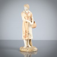 Lot 138 - VICTORIAN ROYAL WORCESTER PORCELAIN FIGURE OF...