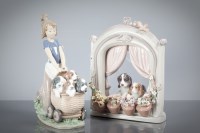 Lot 141 - LLADRO PORCELAIN FIGURE GROUP OF 'PLEASE COME...