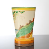 Lot 152 - CLARICE CLIFF BIZARRE SECRETS VASE of tapered...