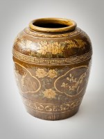 Lot 161 - LARGE CHINESE CERAMIC URN decorated with bird...