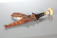 Lot 171 - OTTOMAN/ISLAMIC DAGGER the handle in ivory and...