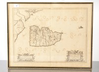 Lot 285 - 18TH CENTURY MAP OF ARANIA 45cm x 58cm