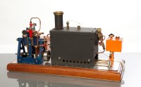Lot 309 - LIVE STEAM 'ALPHA' MARINE ENGINE in blue and...