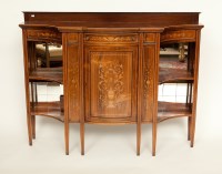 Lot 404 - LATE VICTORIAN SHERATON REVIVAL INLAID...