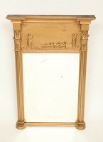Lot 406 - REGENCY STYLE GILT PIER GLASS MIRROR 99cm high,...
