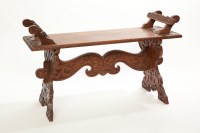 Lot 429 - LATE VICTORIAN MAHOGANY CARVED WINDOW SEAT...