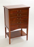 Lot 435 - LATE VICTORIAN MAHOGANY MUSIC CABINET with...