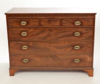 Lot 442 - REGENCY MAHOGANY CHEST with three short...