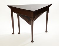 Lot 445 - VICTORIAN MAHOGANY CORNER TABLE with drop leaf...