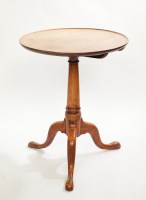 Lot 453 - VICTORIAN MAHOGANY AND OAK TRIPOD TABLE with...