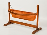 Lot 398 - MODERN OAK SWINGING CRADLE maker Asher of...