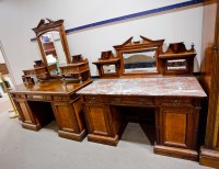 Lot 398A - LATE VICTORIAN FLORAL CARVED MAHOGANY AND...
