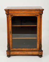 Lot 415 - VICTORIAN GILT BRASS FIGURED WALNUT PIER...