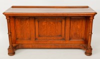 Lot 432 - VICTORIAN OAK SIDEBOARD with fluted column...