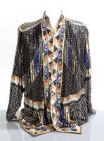 Lot 445 - FRANK USHER SEQUINED CHIFFON EVENING COAT...