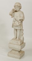 Lot 448 - 20TH CENTURY CARRARA MARBLE STATUE OF A GIRL...