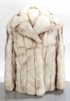 Lot 452 - LADIES SILVER FOX FUR JACKET approximately UK...