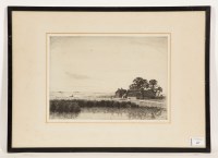 Lot 457 - A P THOMSON FARM STEADING etching, signed in...