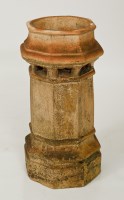 Lot 465 - VICTORIAN OCTAGONAL TERRACOTTA CHIMNEY 76cm high