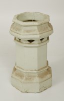 Lot 469 - WHITE PAINTED CONCRETE OCTAGONAL CHIMNEY...