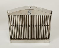 Lot 483 - POLISHED STEEL ROLLS ROYCE RADIATOR GRILL 55cm...