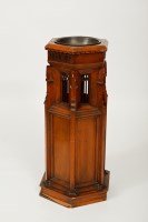 Lot 498 - VICTORIAN HEXAGONAL CARVED MAHOGANY CHURCH...