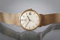 Lot 1035 - GENTLEMAN'S NINE CARAT GOLD OMEGA DE VILLE...