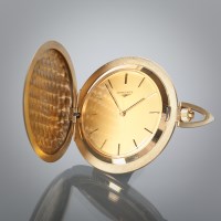 Lot 1049 - NINE CARAT GOLD LONGINES SLIM HUNTER POCKET...