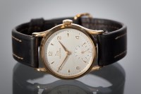 Lot 1062 - GENTLEMAN'S NINE CARAT GOLD WRIST WATCH 1959,...