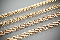 Lot 1207 - TWO NINE CARAT GOLD NECKLACE AND BRACELET SETS...