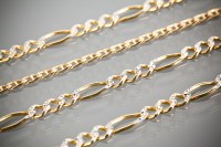 Lot 1220 - TWO NINE CARAT GOLD NECKLACES AND TWO NINE...