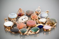 Lot 1223 - COLLECTION OF GOLD MOUNTED VICTORIAN STYLE...