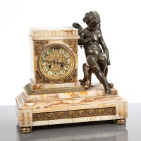 Lot 274 - 19TH CENTURY FRENCH MARBLE AND BRONZE MANTEL...