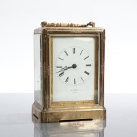 Lot 282 - 19TH CENTURY FRENCH BRASS CARRIAGE CLOCK maker...