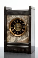 Lot 297 - LATE VICTORIAN GREY MARBLE AND BLACK SLATE...