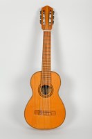 Lot 324 - SPANISH MINIATURE GUITAR makers Roca, with...