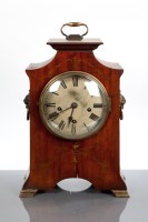 Lot 378 - LATE VICTORIAN BRASS INLAID BRACKET CLOCK with...