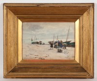 Lot 1426 - WILLIAM CARLAW (SCOTTISH 1847 - 1889) LANDING...