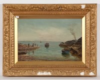 Lot 1505 - D. CRAWFORD RETURN OF THE FERRY, CORRIE oil on...