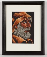 Lot 1711 - * GRAHAM MCKEAN TRAWLER SKIPPER pastel on...