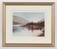 Lot 1796 - * MARGARET EVANS LOCH SCENE pastel on paper,...