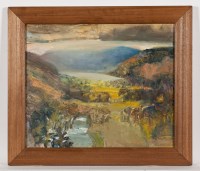 Lot 1800 - * ALMA WOLFSON THE MISTY LOCH oil on canvas,...