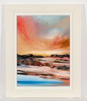 Lot 1822 - ROSANNE BARR BLAZING SUNSET oil on canvas...