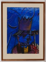 Lot 1827 - P. J. QUINN THE KING mixed media on paper,...