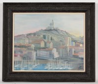 Lot 1830 - ALICK GRAY MARSEILLE SUNRISE acrylic on board,...