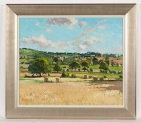 Lot 1852 - DOUGLAS LENNOX HAY FIELD oil on board, signed...