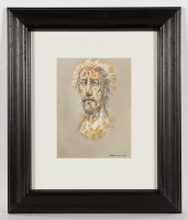 Lot 1945 - * PETER HOWSON OBE INJURED MAN mixed media on...