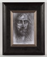 Lot 1947 - * PETER HOWSON OBE CHRIST pencil on paper,...