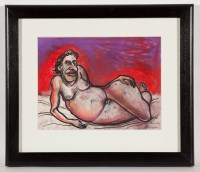 Lot 1949 - * HARRY HORSE HOWSON NUDE pastel and pencil on...